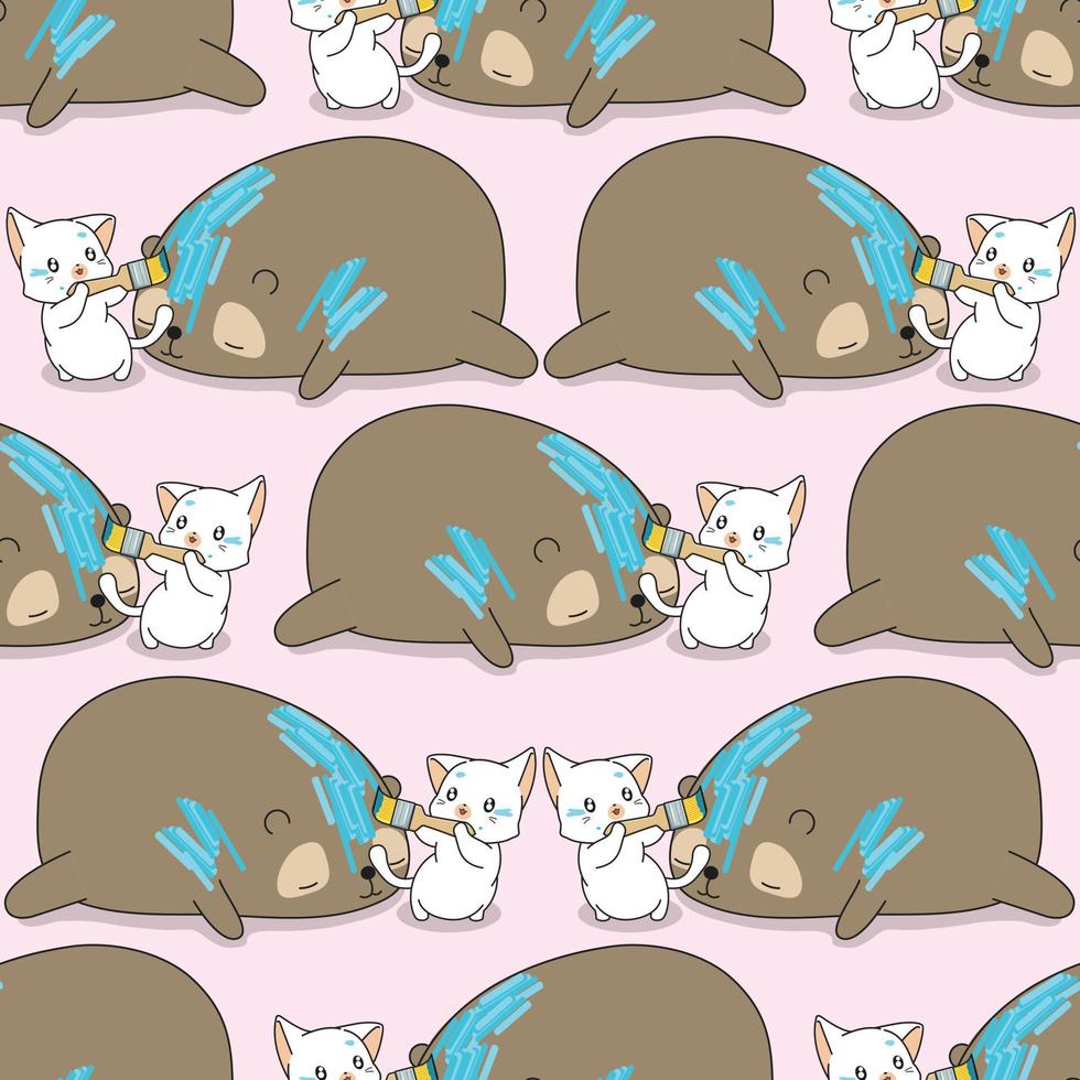 Seamless cartoon pattern vector