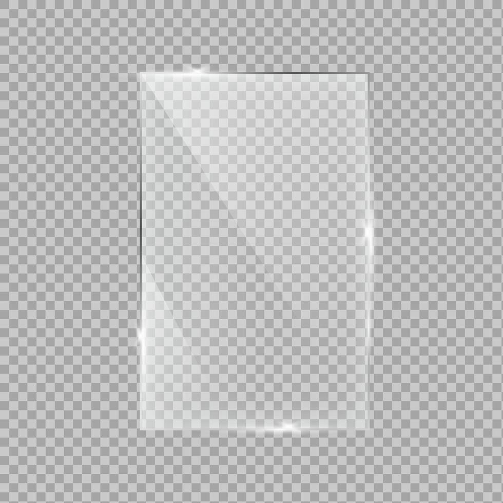 Square glass frame Panel Design vector