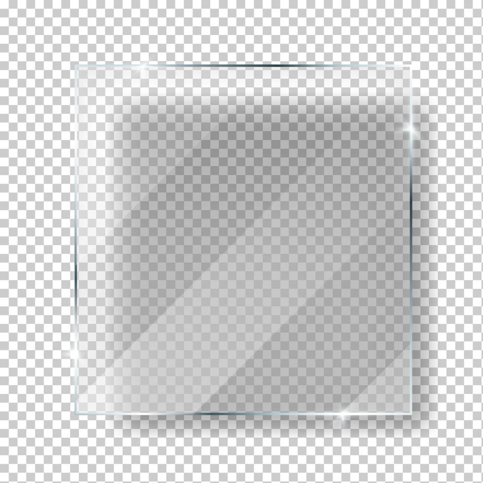 Square glass frame Panel Design vector