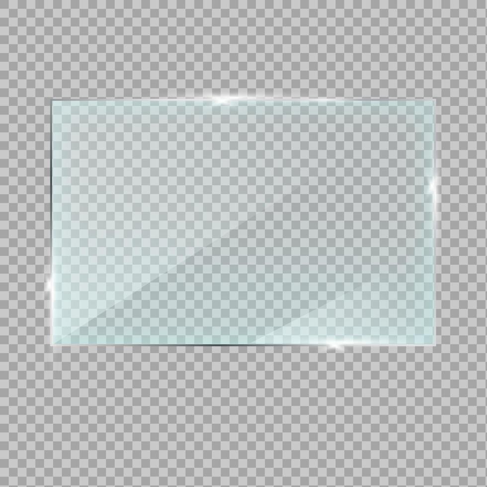 diseño de panel de marco de vidrio cuadrado vector