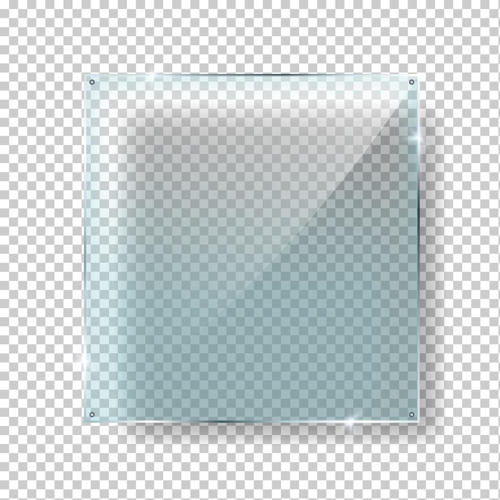 Square glass frame Panel Design vector