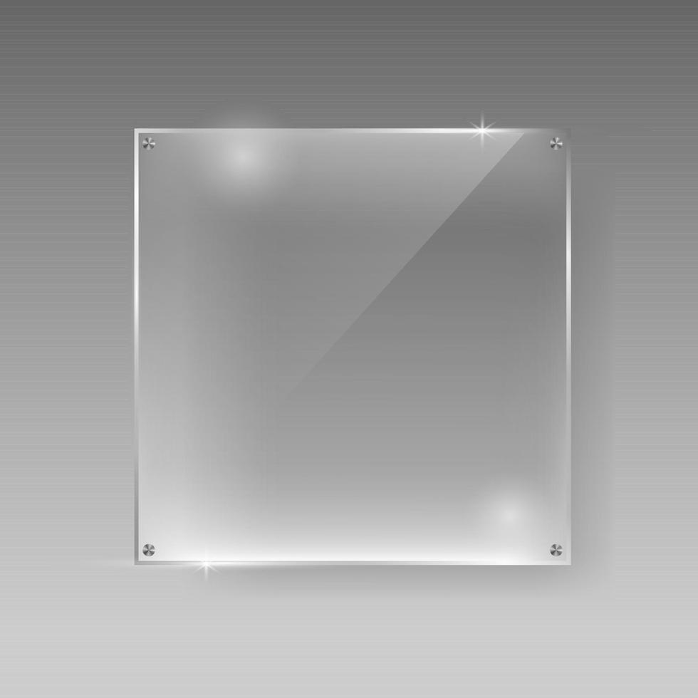 Square glass frame Panel Design vector