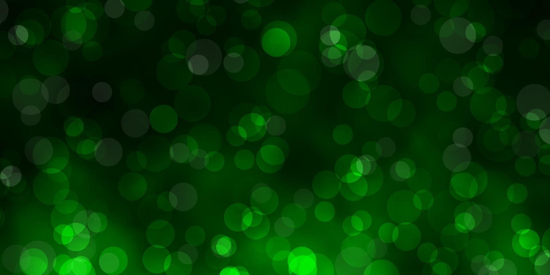 textura de vector verde claro con discos.