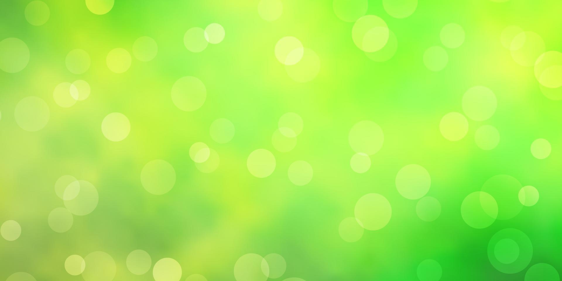 Light Green vector layout with circle shapes.