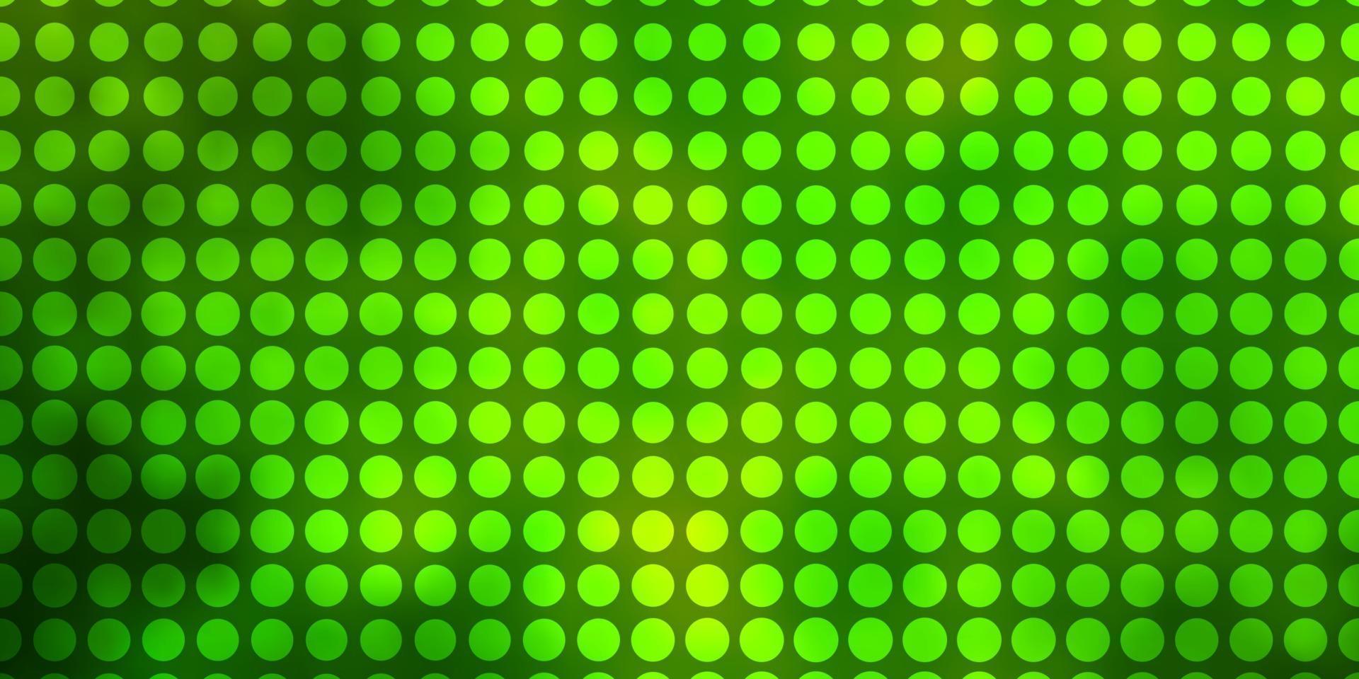 Light Green, Yellow vector background with circles.