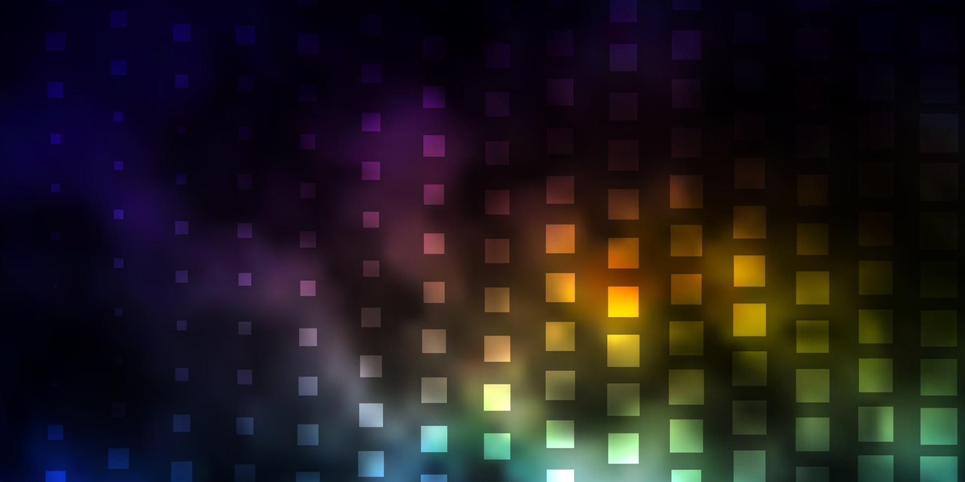 Dark Multicolor vector pattern in square style.