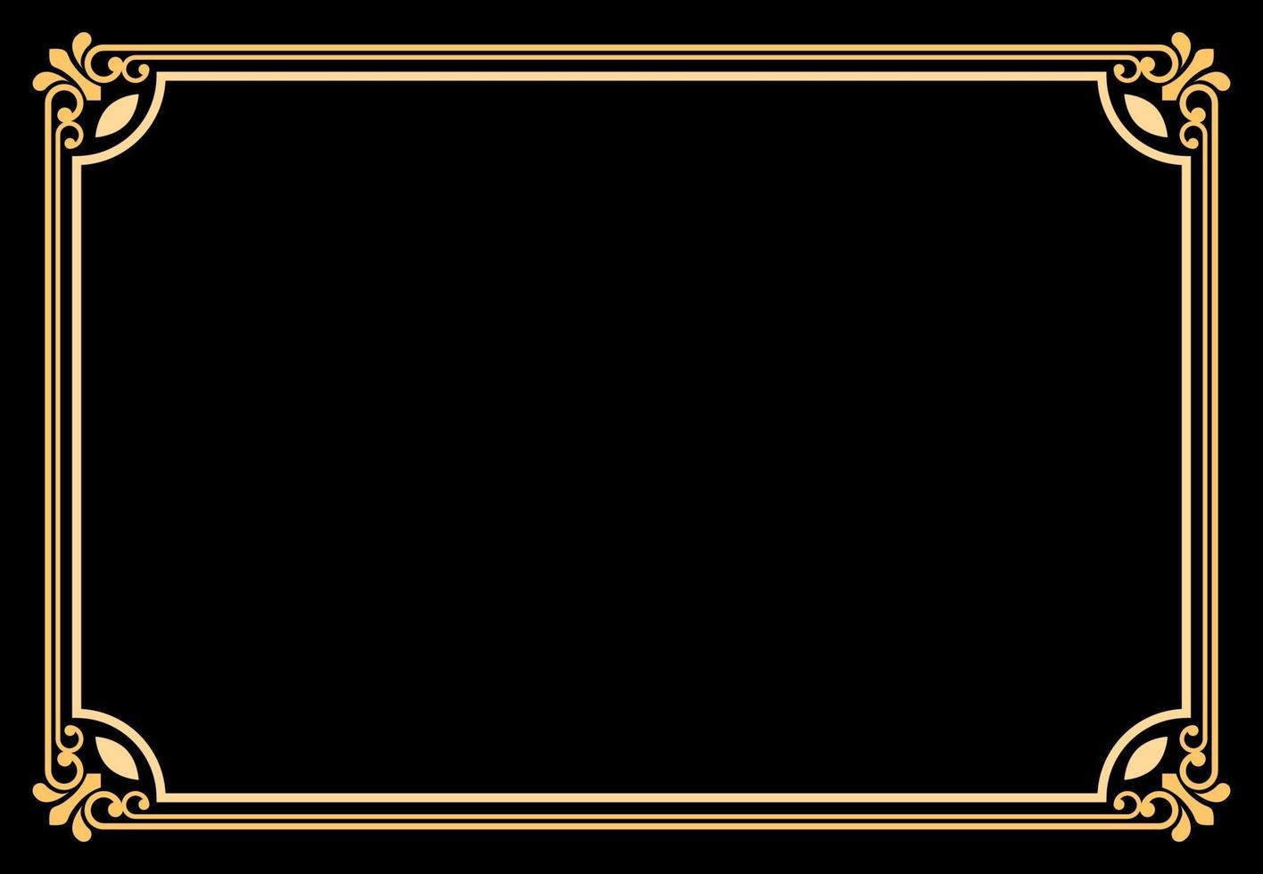 Ornamental vintage frame border vector