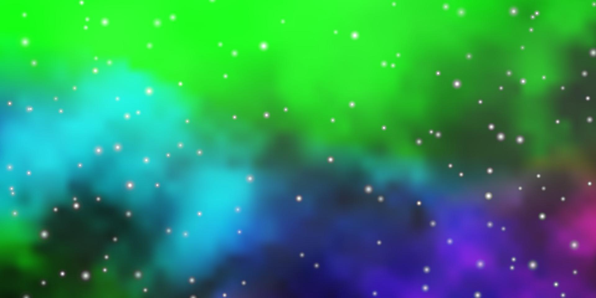 Dark Multicolor vector pattern with abstract stars.