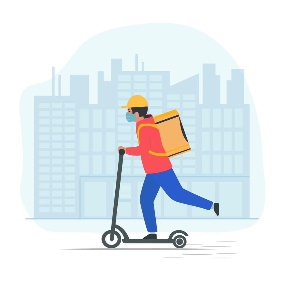 Delivery Scooter. Vector illustration