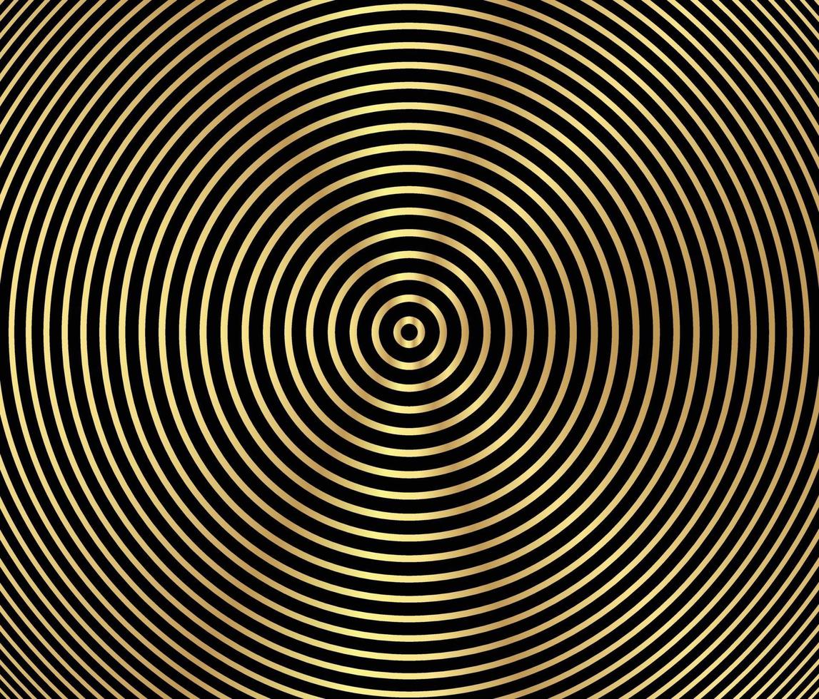 Fondo de círculo de vector de color lujoso oro abstracto.