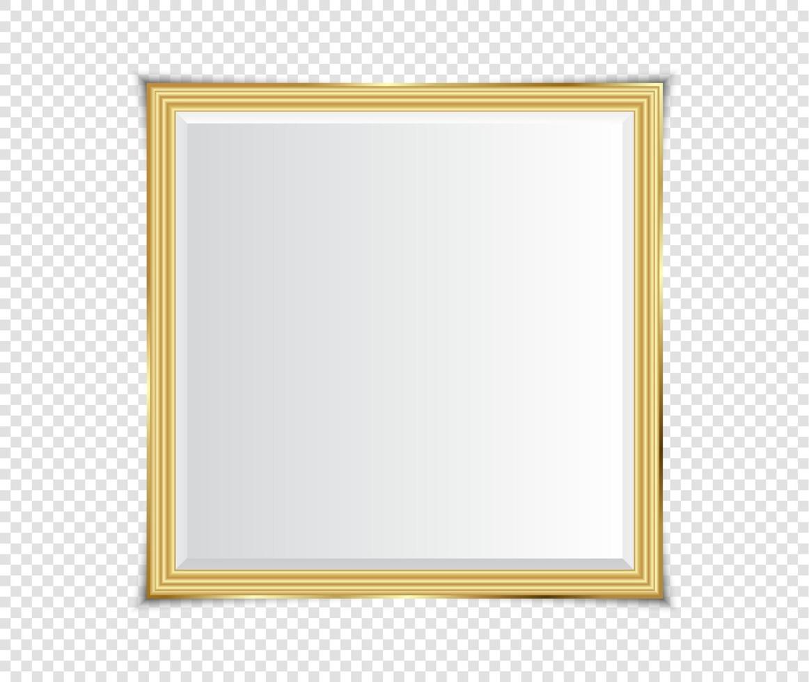 Gold shiny glowing frame background. Gold luxury vintage style vector