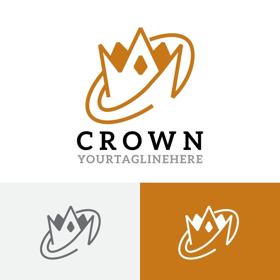 King Prince Kingdom Gold Crown Business Simple Logo vector