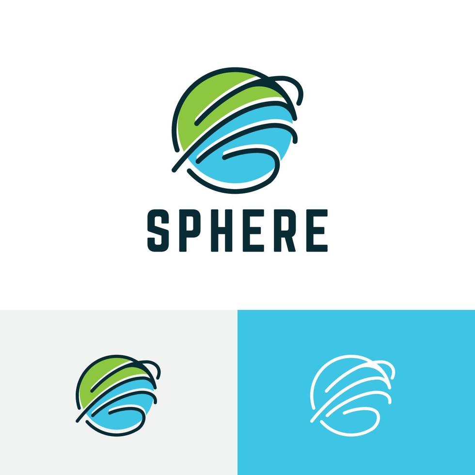 Circle Earth Ball Sphere Abstract Modern Logo Symbol vector