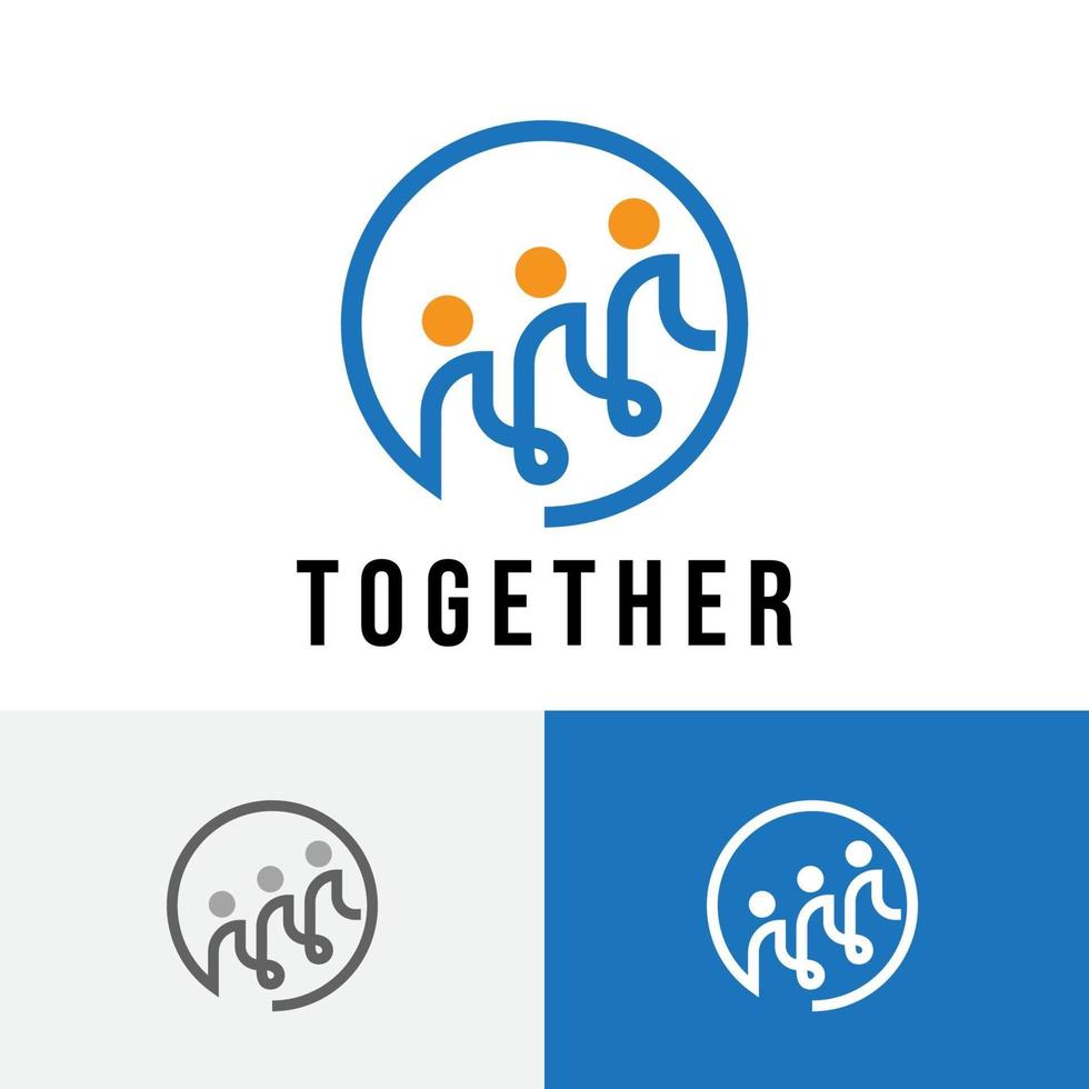 Together Team Work Teamwork Leader Office Group Logo vector