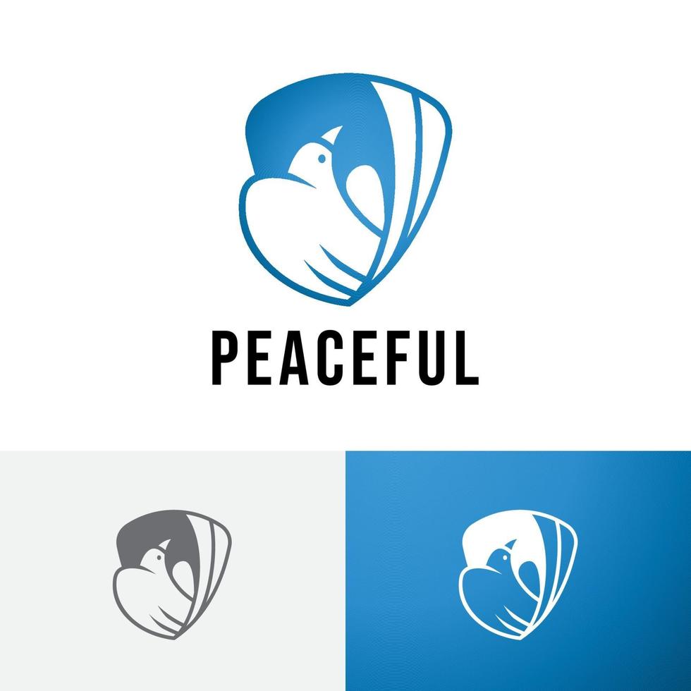 Serenity Purity Peaceful Dove Pigeon Bird Clean Logo vector