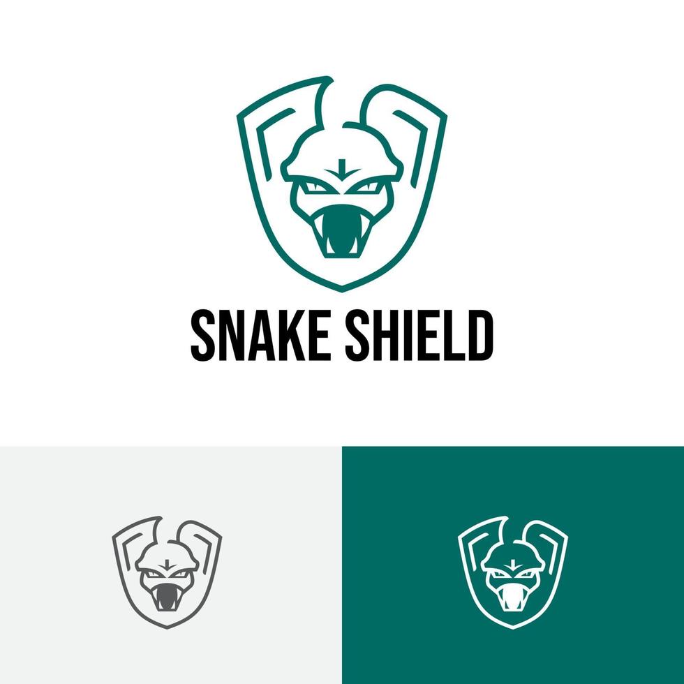 Snake Fangs Serpent Shield Poisonous Animal Trick Tactics Strategy vector