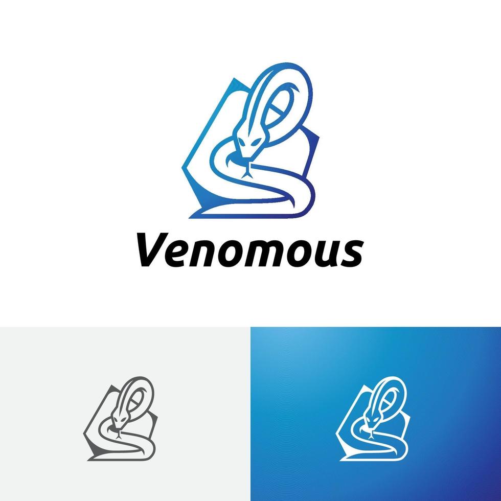 Venomous Poisonous Snake Serpent Dangerous Wild Animal Logo 01 vector
