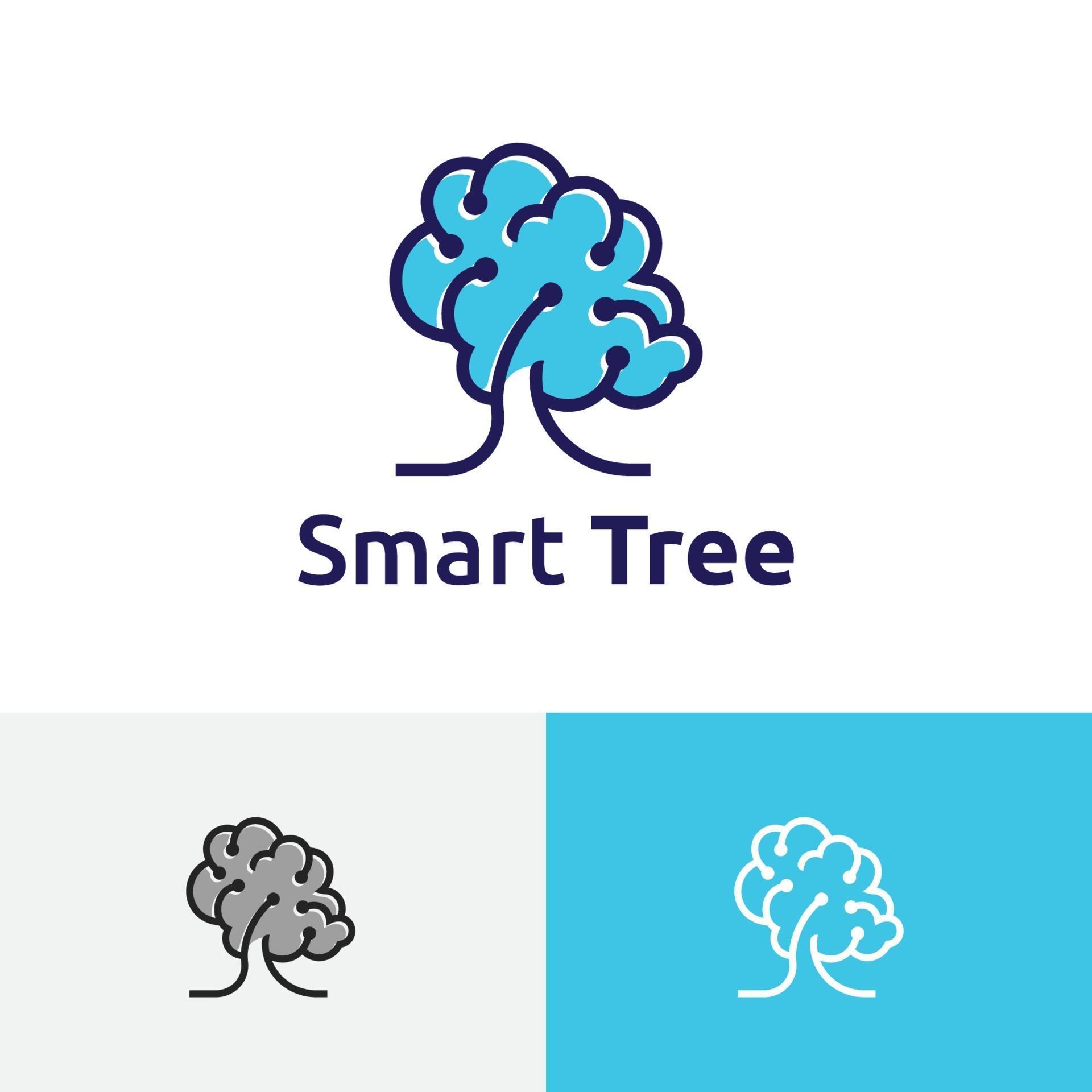 Smart Tree Artificial Intelligence Brain Technology Nature Science