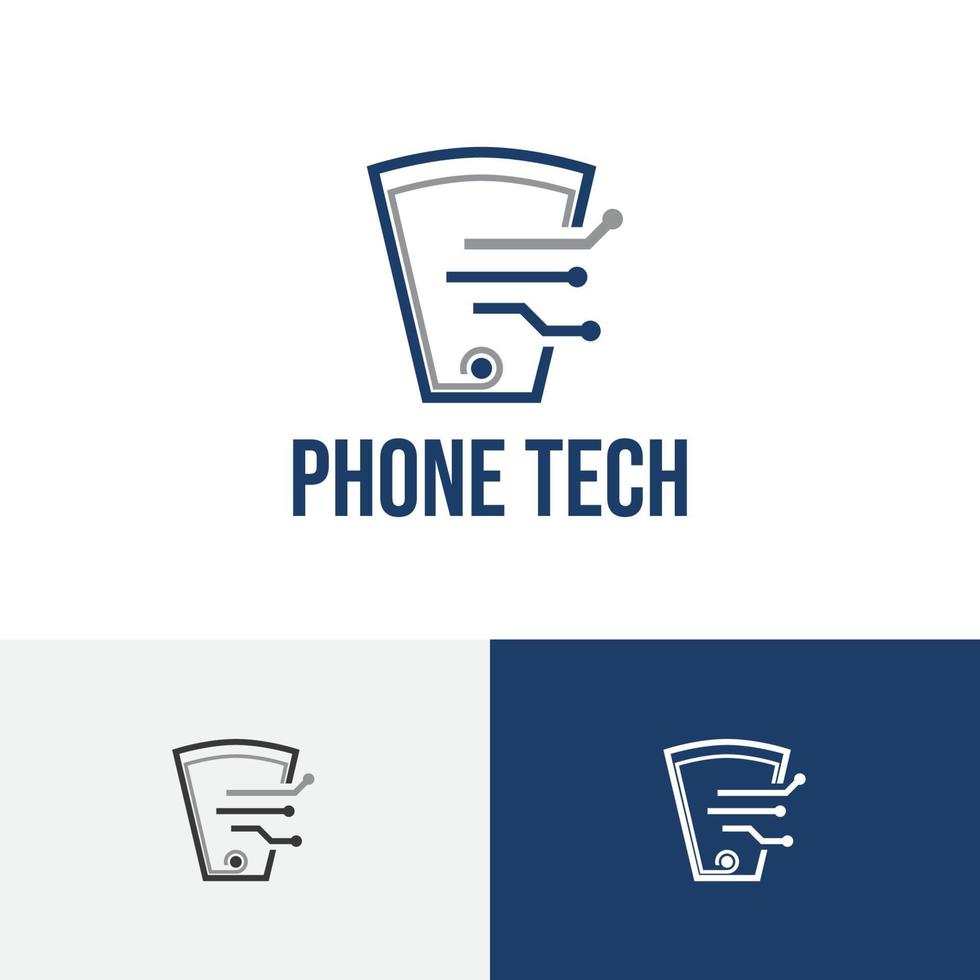 Mobile Phone Internet Technology Service Application Logo vector