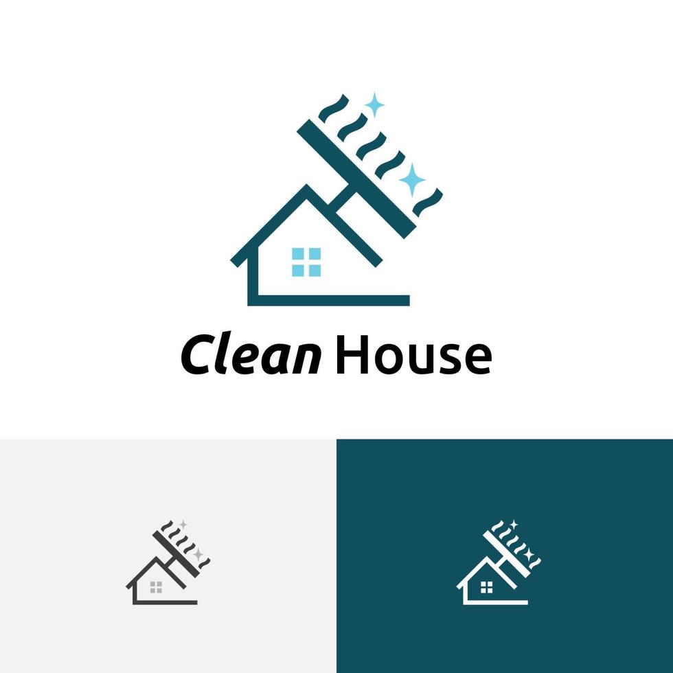 Shiny House Cleaning Service Care  Abstract Logo vector