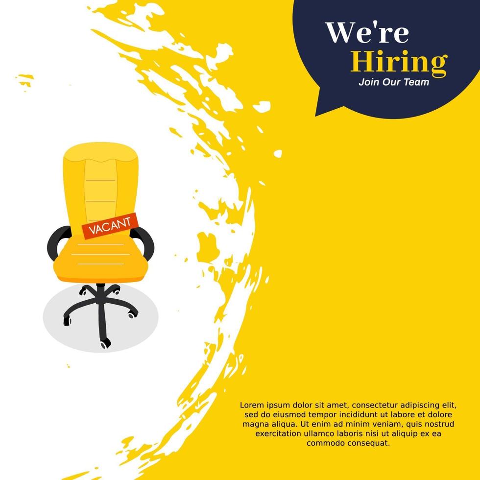 Recruitment advertising template. Recruitment Poster, social media vector