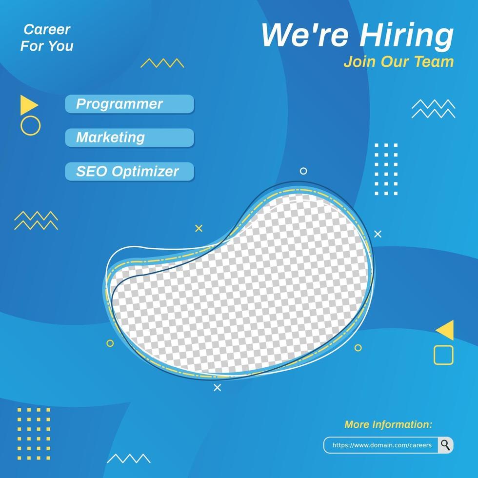 Recruitment advertising template. Recruitment Poster, social media vector