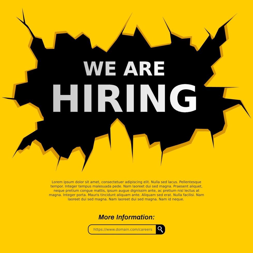 Recruitment advertising template. Recruitment Poster, social media vector