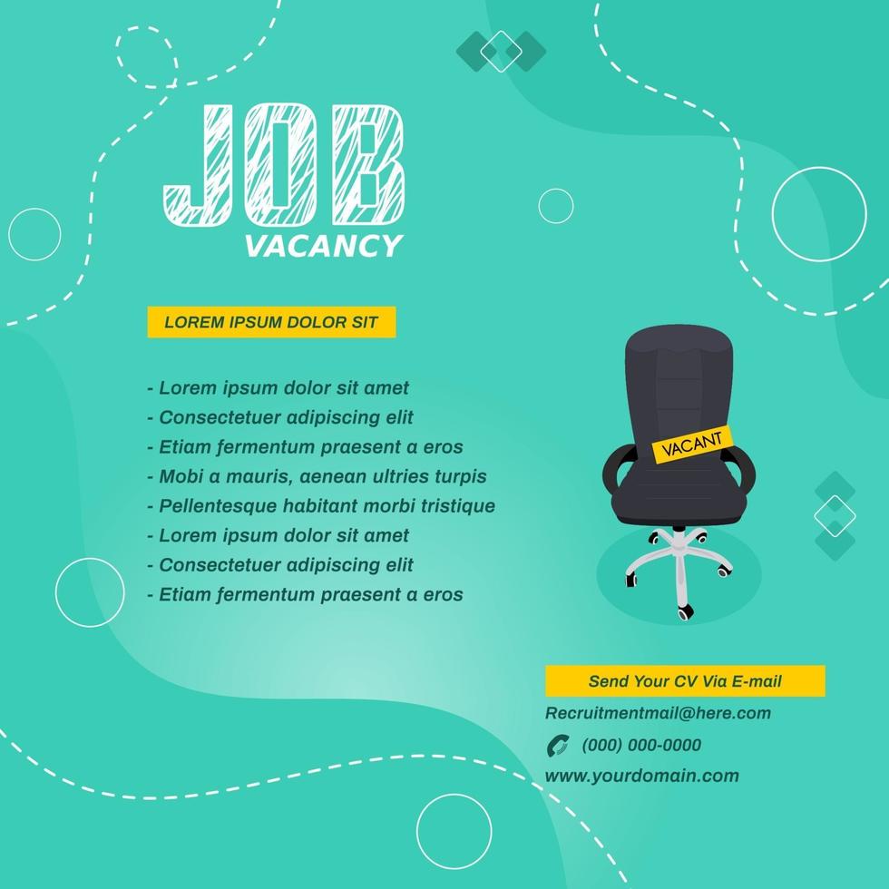 Recruitment advertising template. Recruitment Poster, social media vector