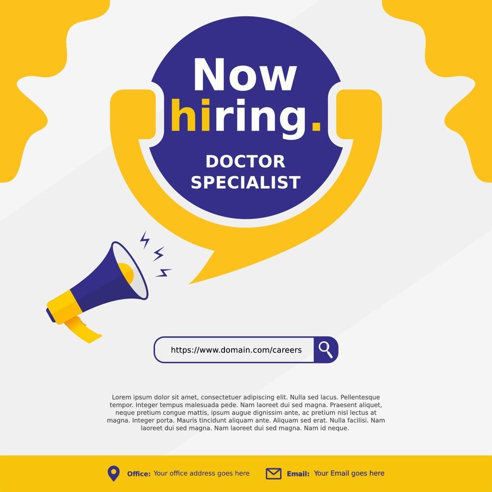 Recruitment advertising template. Recruitment Poster, social media vector