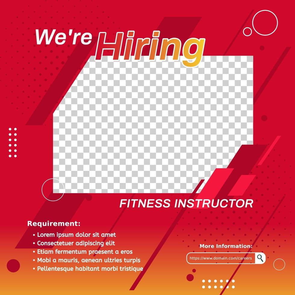 Recruitment advertising template. Recruitment Poster, social media vector