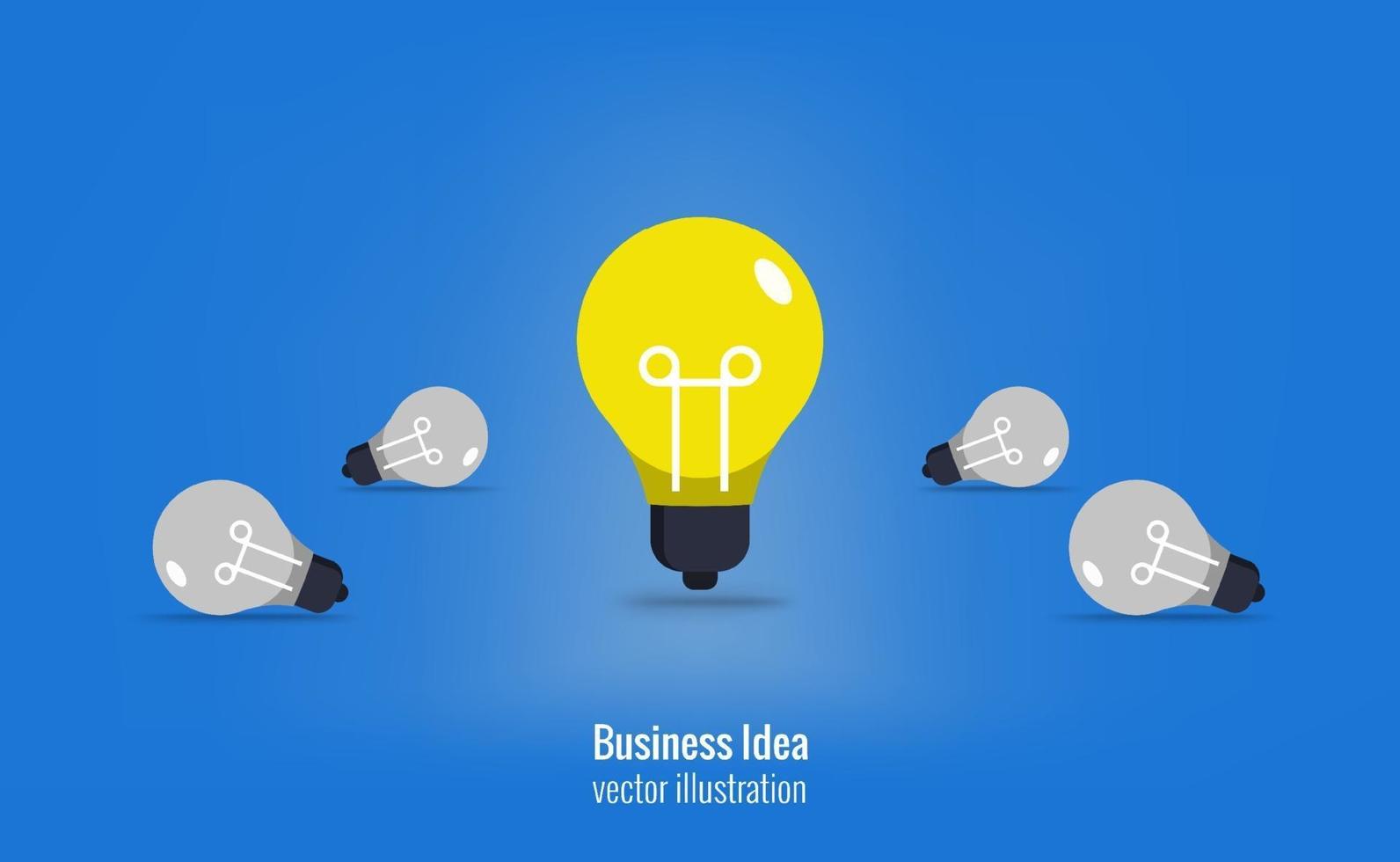 Idea concept with bulbs symbol vector illustration