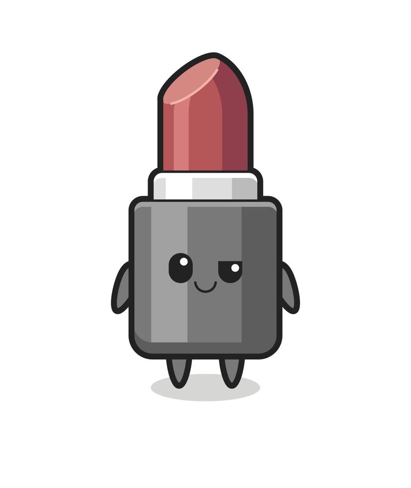 lipstick cartoon with an arrogant expression vector