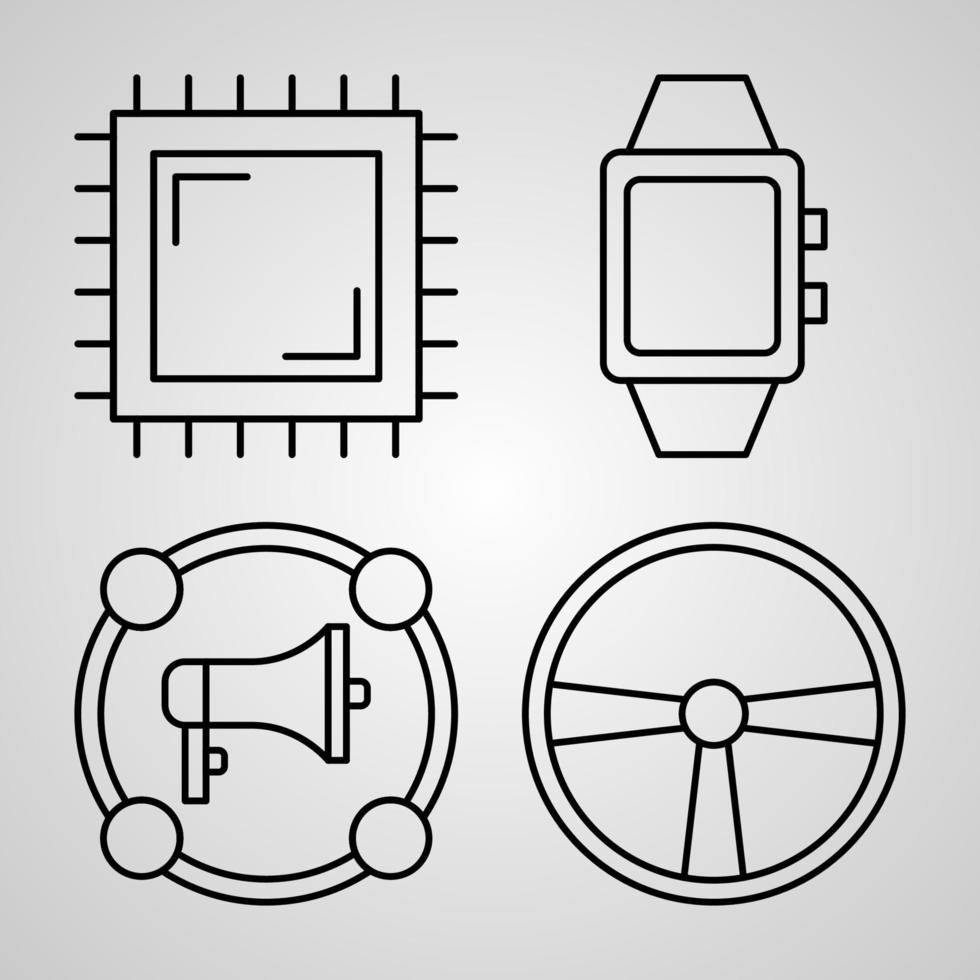 Virtual Reality Icon Set Vector illustration EPS