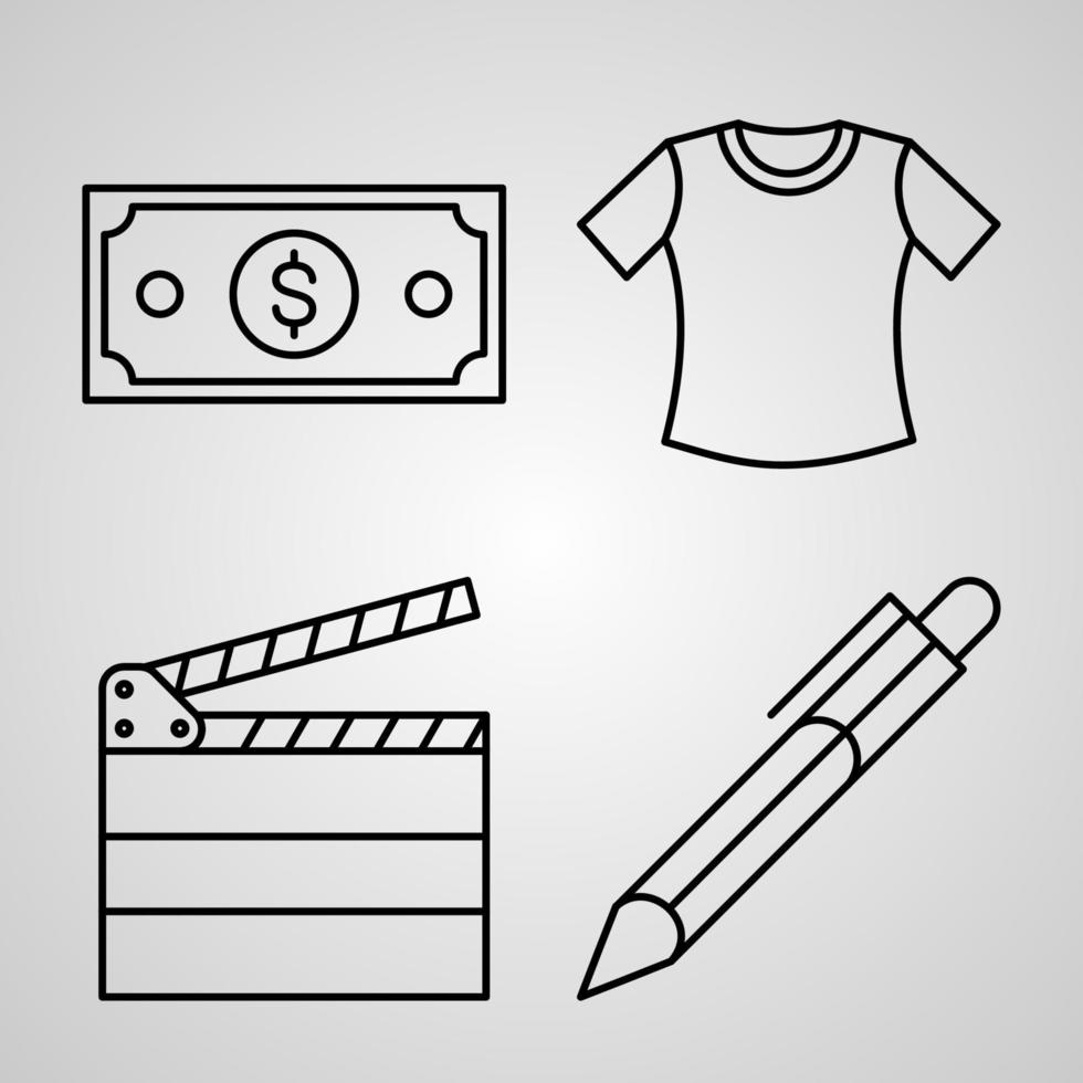 Set of Vector Line Icons of Organization