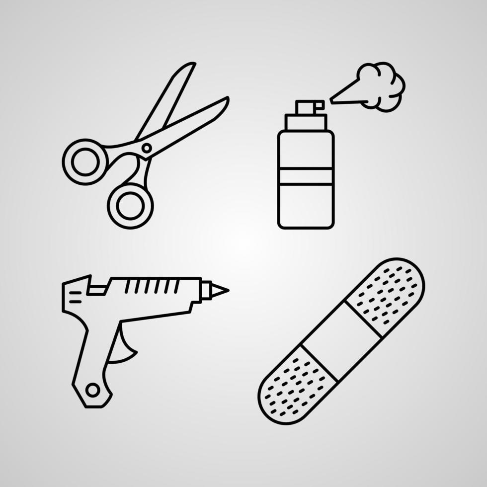 Handcrafts Symbol Collection On Handcrafts Outline Icons vector