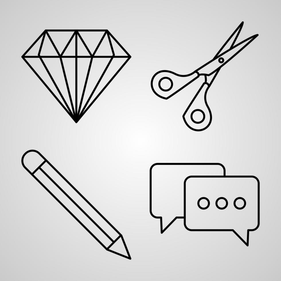 Organization Line Icon Set Collection of in Trendy Outline Style vector