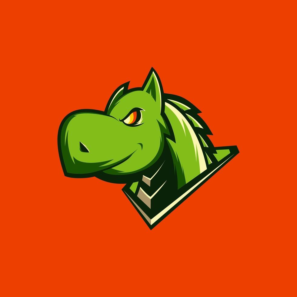 AWESOME GRAGON DINO VECTOR MASCOT LOGO