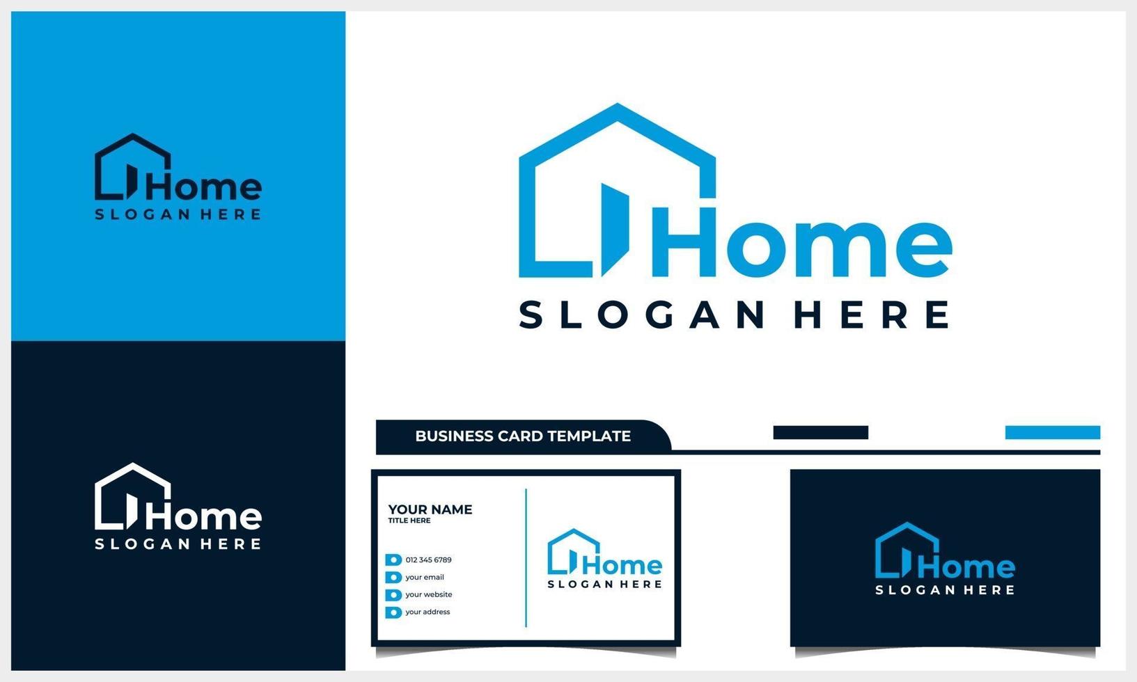 Home symbol concept open door, building enter, real estate agency logo vector