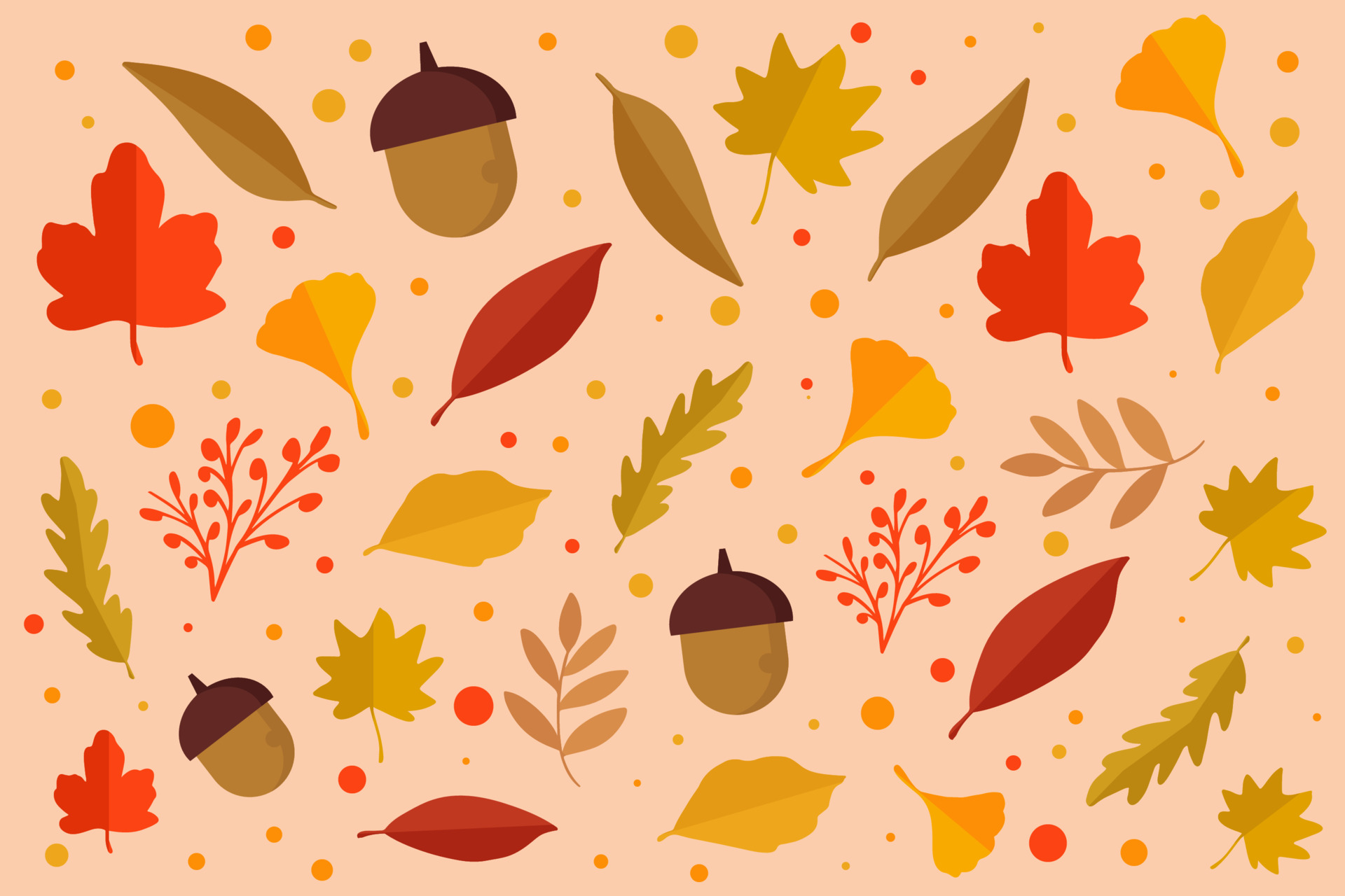 flat design autumn pattern vector 3466115 Vector Art at Vecteezy