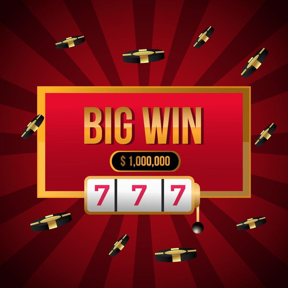 big win casino background vector template