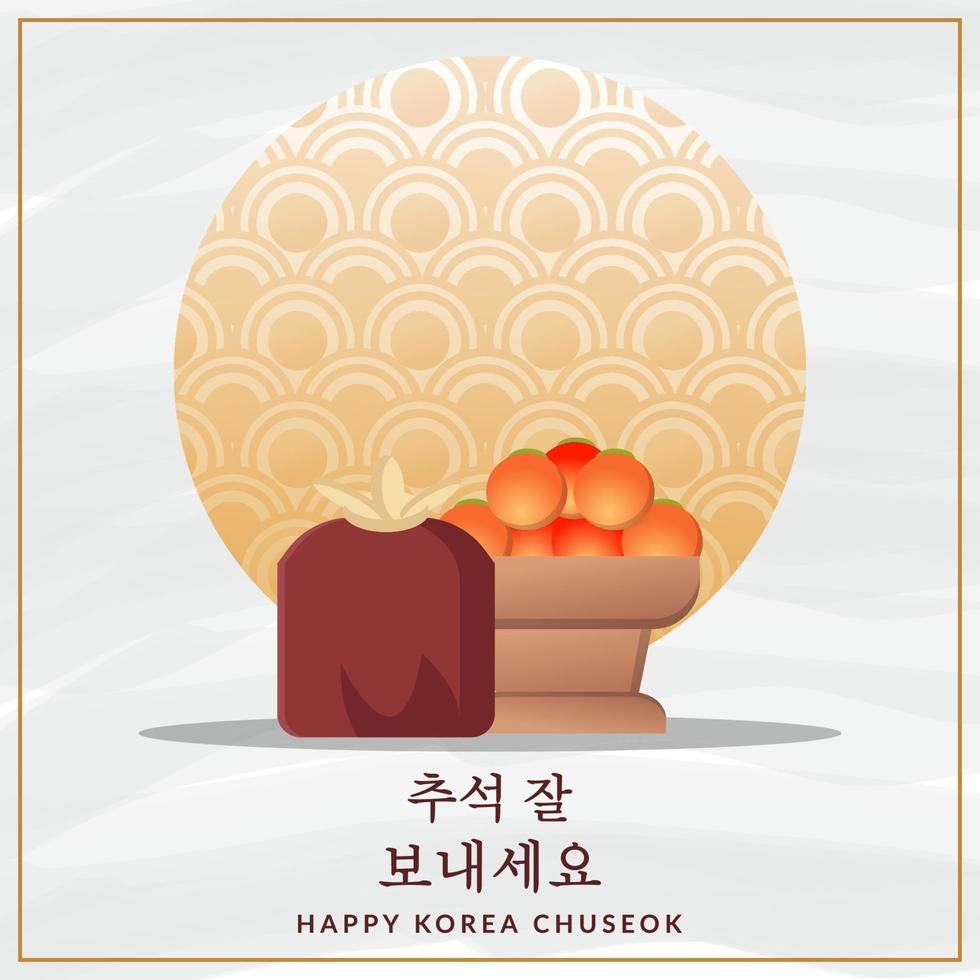 vector de corea chuseok concepto de diseño plano