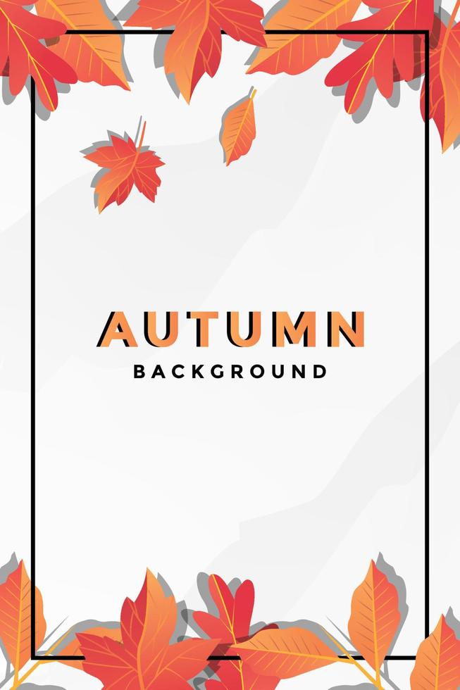 vertical autumn leaves background vector