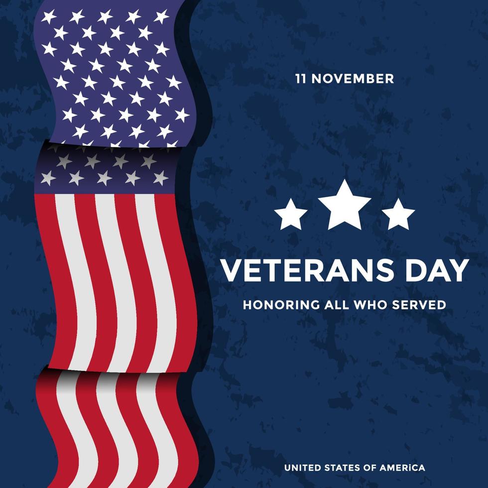 simple veterans day concept design vector. 11 november, honoring all who served vector