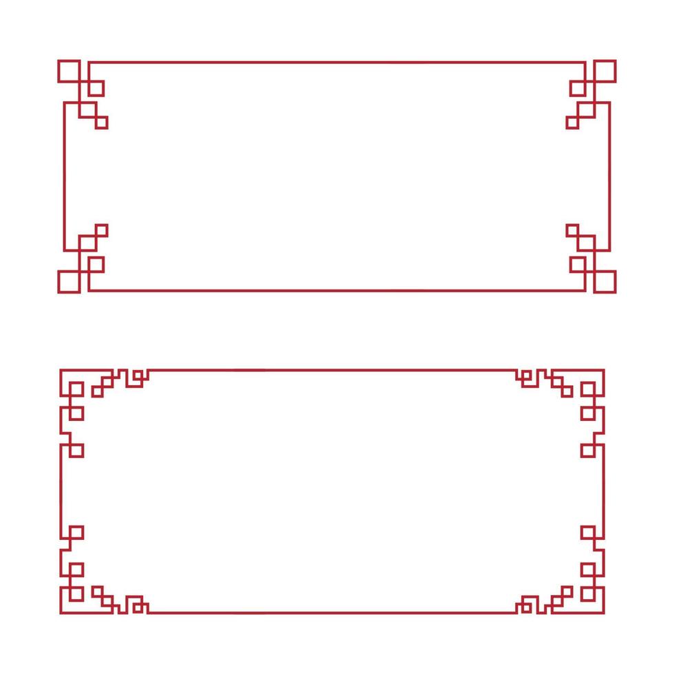 Chinese border Vector illustration