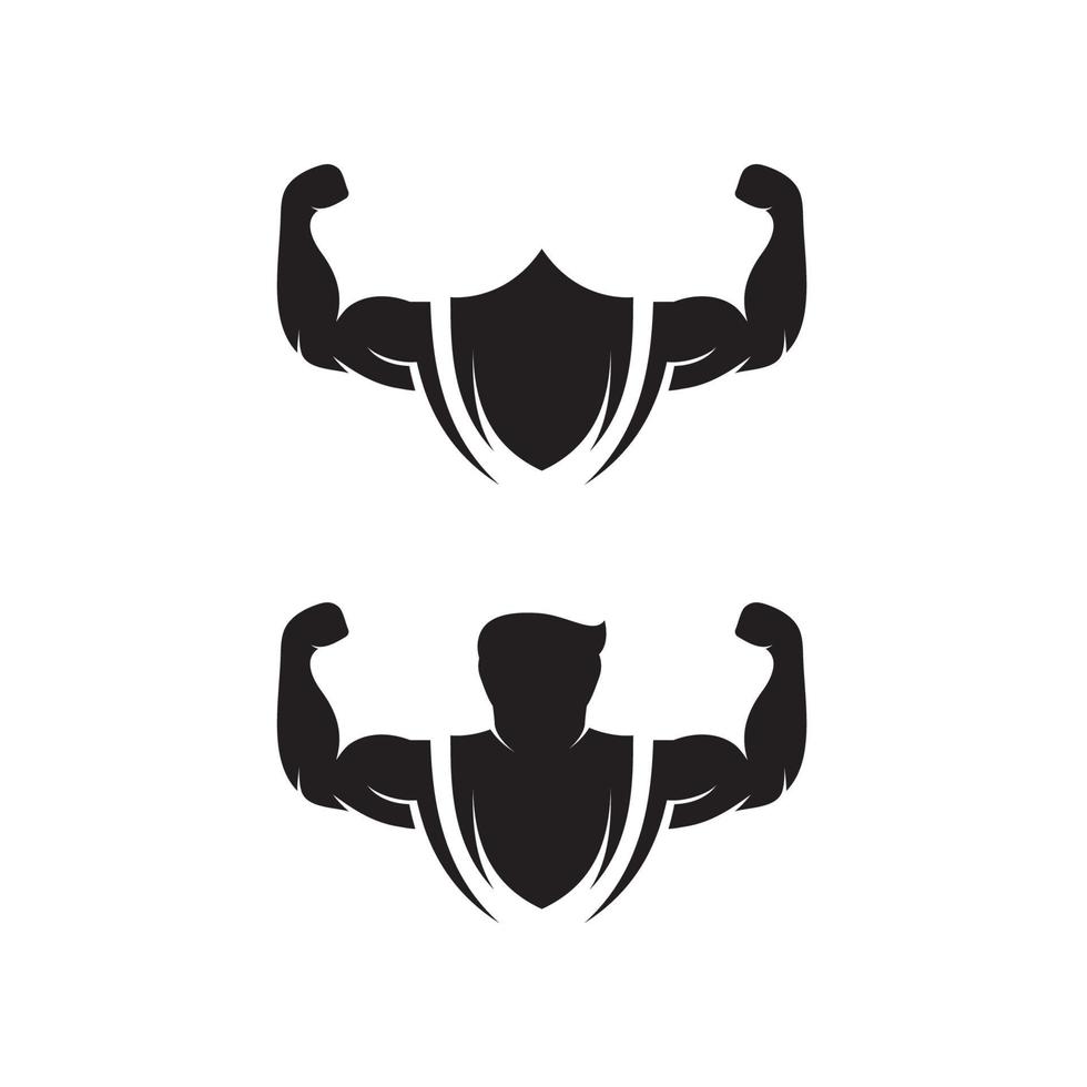 Hand Strong Template vector icon