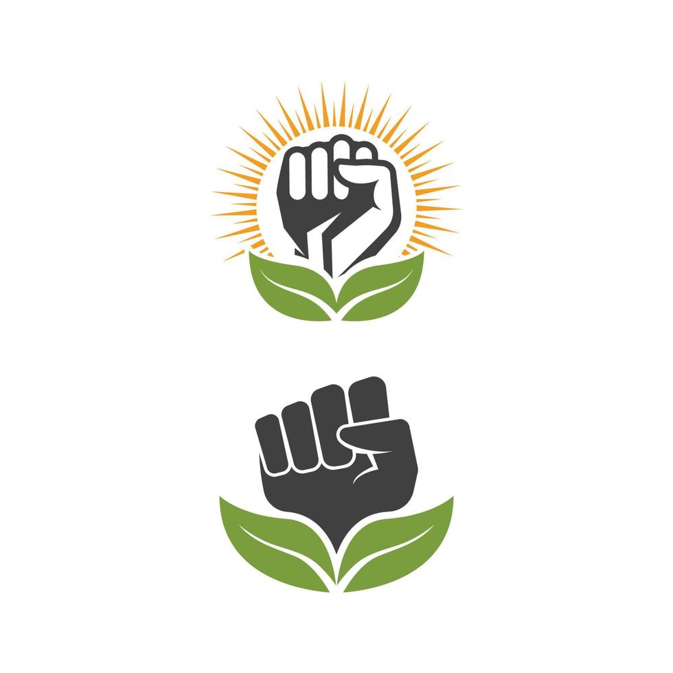 Hand Strong Template vector icon