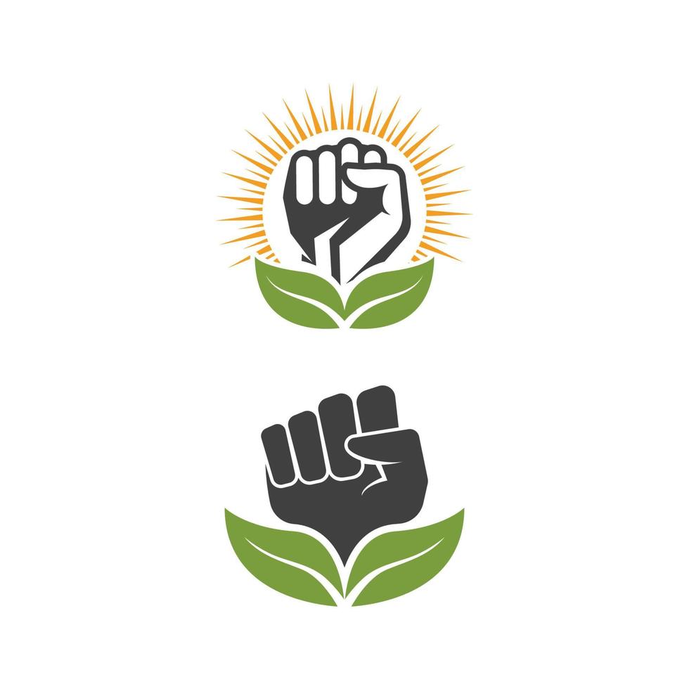 mano fuerte icono de vector de plantilla