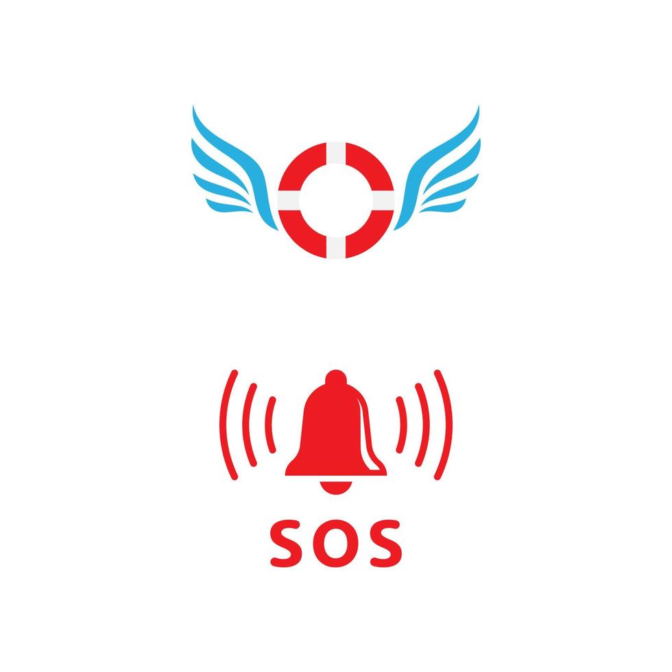 SOS Vector icon design illustration