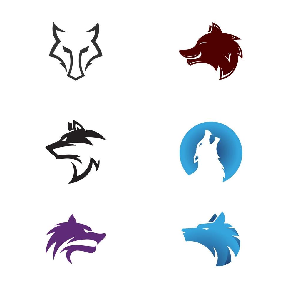 Wolf Head Template vector illustration