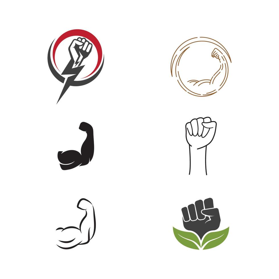 Hand Strong Template vector icon